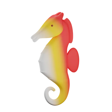 Hippocampes  3D Illustration