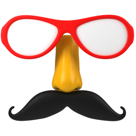 Hipster-Maske  3D Icon