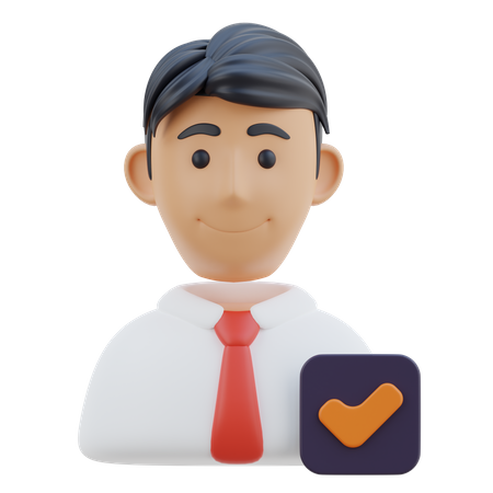 Hired  3D Icon