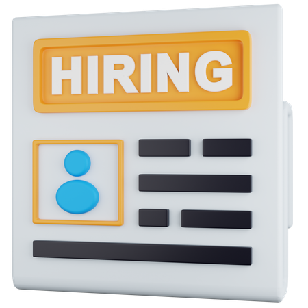 Hiring Announcement  3D Icon