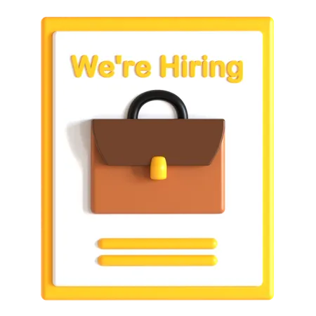 Hiring Job  3D Icon