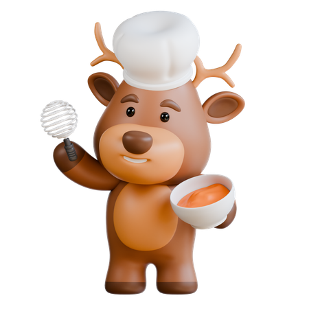 Rehe backen Kuchen  3D Icon