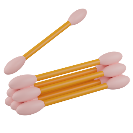 Bastoncillo de algodón  3D Icon