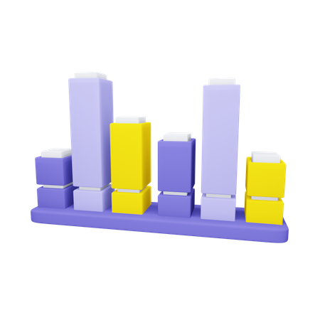 Histogram Chart  3D Icon