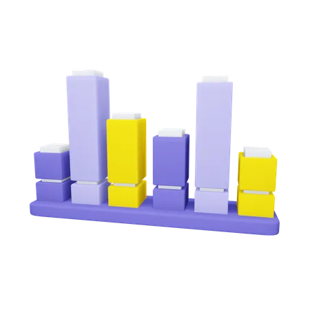 Histogram Chart  3D Icon