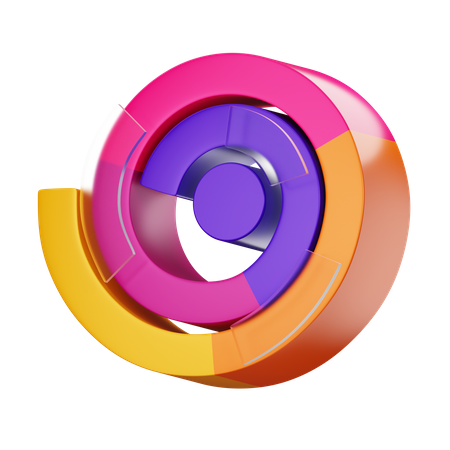 Histogramme en spirale  3D Icon