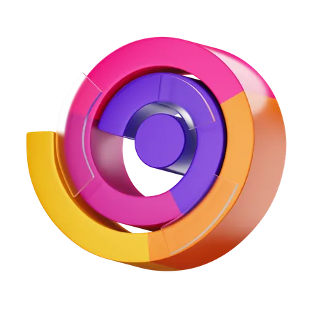 Histogramme en spirale  3D Icon