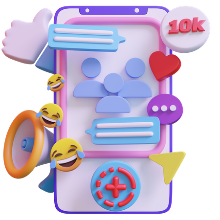 Historia de las redes sociales  3D Icon
