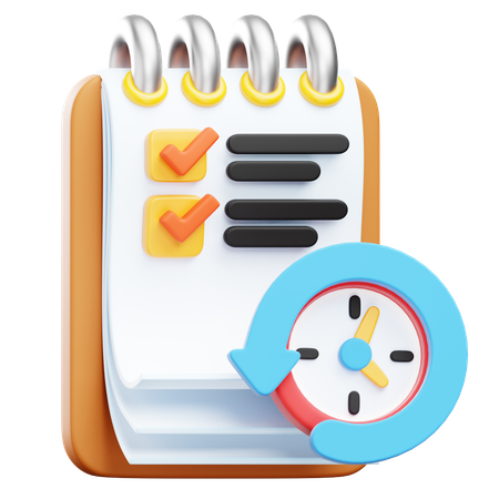 Historial de tareas  3D Icon
