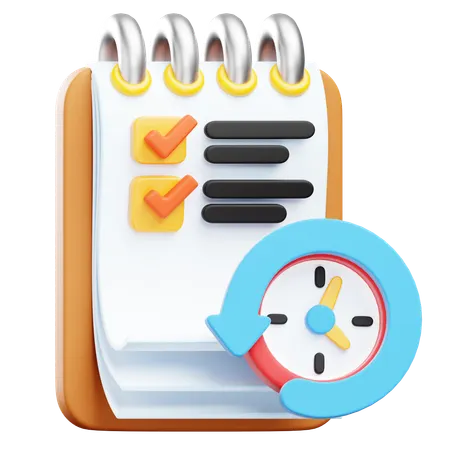 Historial de tareas  3D Icon