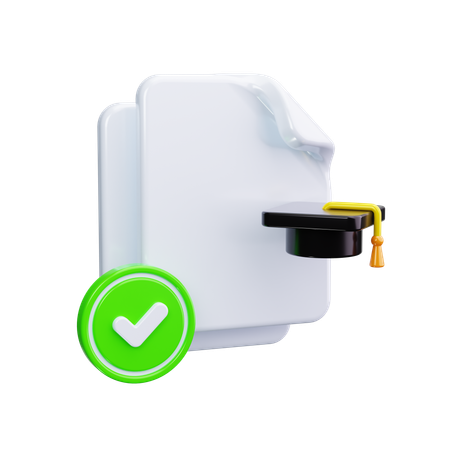 Transcrição acadêmica  3D Icon