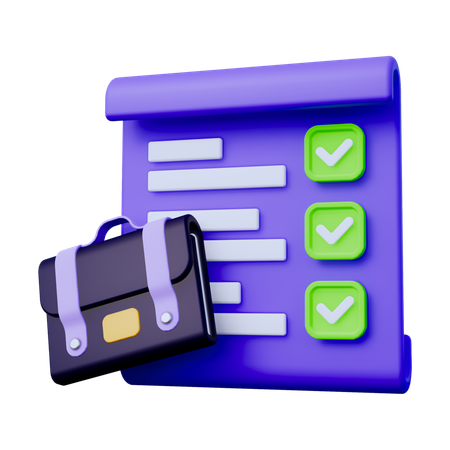 Histórico de trabalho  3D Icon