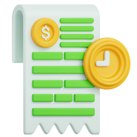 Histórico de transações  3D Icon