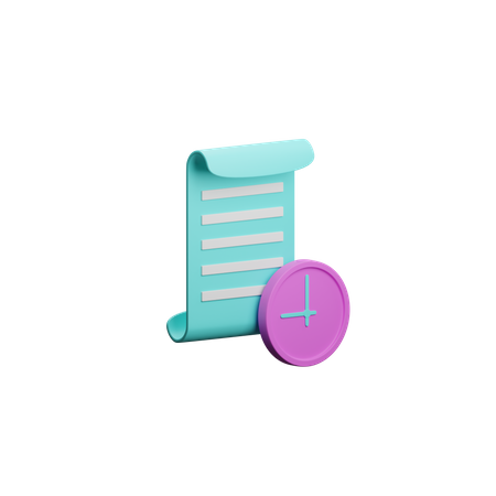 Histórico de transações  3D Icon