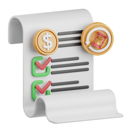Histórico de transações  3D Icon