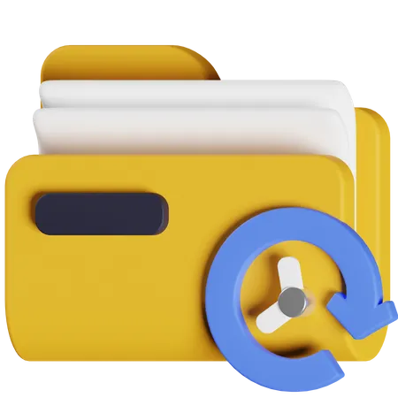 History Folder 3D Icon