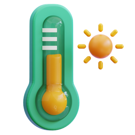 Heißes Thermometer  3D Icon