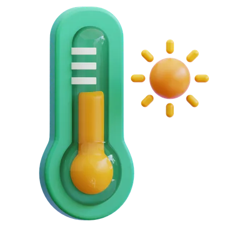 Heißes Thermometer  3D Icon