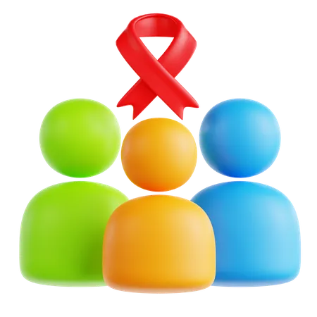 HIV-Band  3D Icon