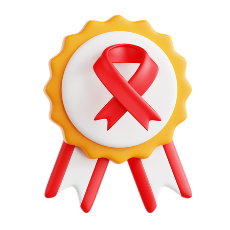 Hiv Ribbon  3D Icon