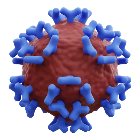 Hiv Virus  3D Icon