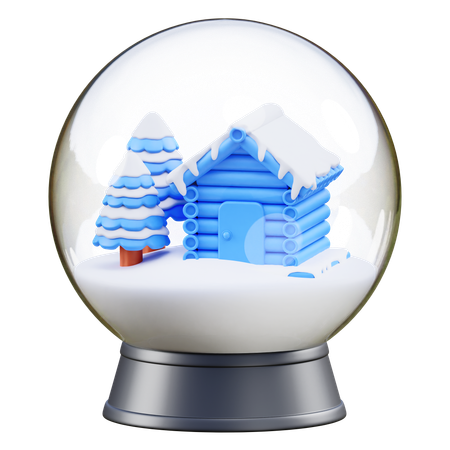 Verre de maison d'hiver  3D Icon