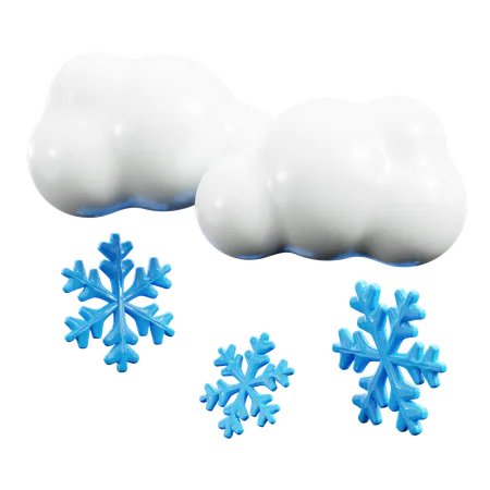 Nuage d'hiver  3D Icon