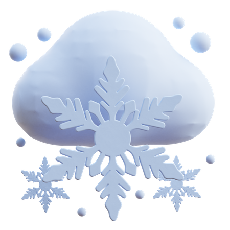 Nuage d'hiver  3D Icon