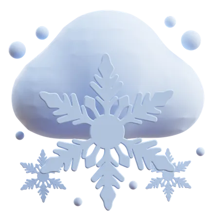 Nuage d'hiver  3D Icon