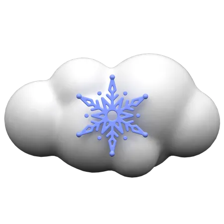 Nuage d'hiver  3D Icon