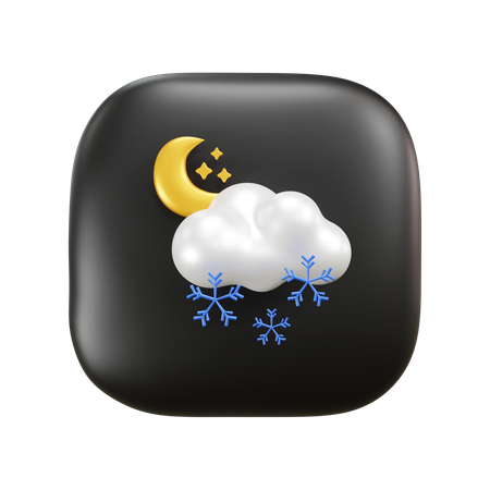 Météo nocturne d'hiver  3D Icon