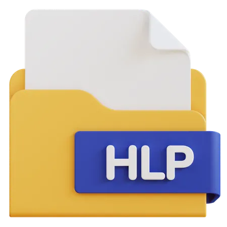 3 D Hlp File Extension Folder 3D Icon