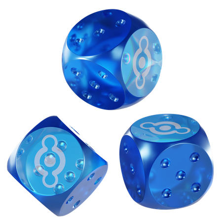Hnt Glass Dice Crypto  3D Icon