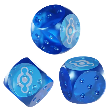 Hnt Glass Dice Crypto  3D Icon