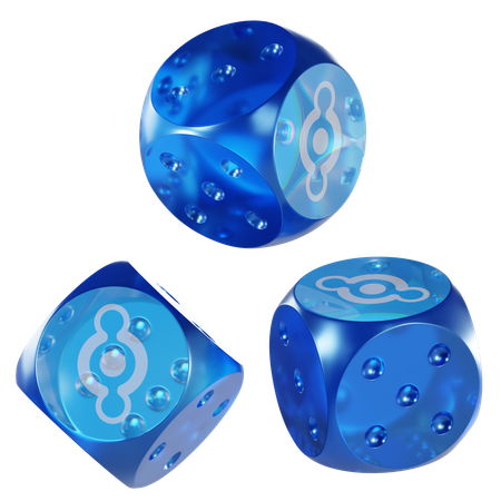 Hnt Glass Dice Crypto  3D Icon