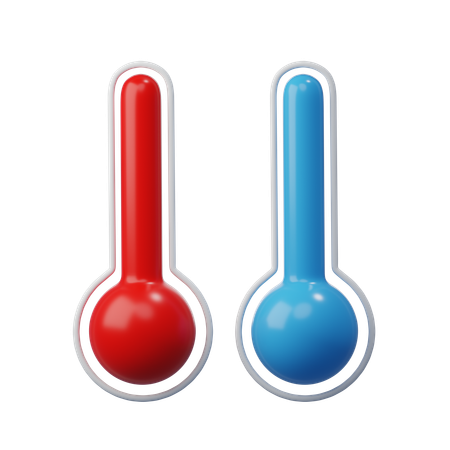 Hohe und niedrige Temperatur  3D Icon