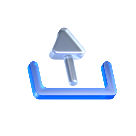 Hochladen  3D Icon