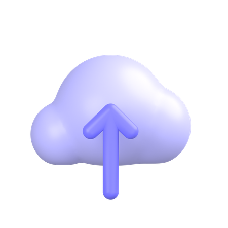 In die Cloud hochladen  3D Icon