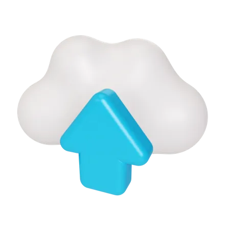 In die Cloud hochladen  3D Illustration