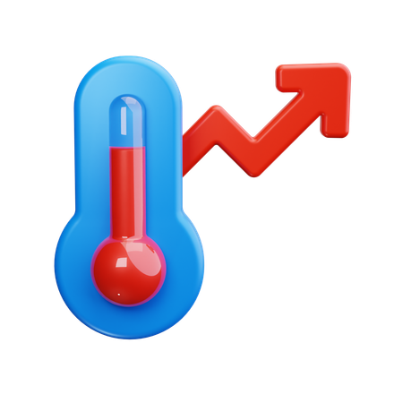 Hohe Temperatur  3D Icon