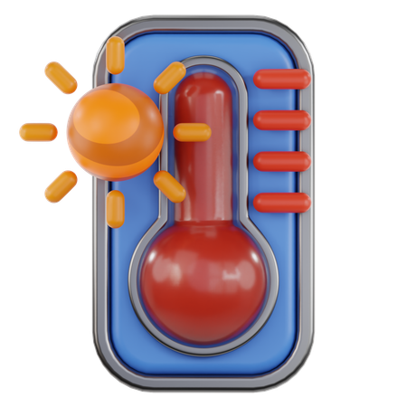 Hohe Temperatur  3D Icon