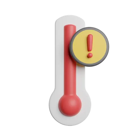 Hohe Temperatur  3D Icon