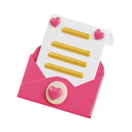 Hochzeits-E-Mail  3D Icon