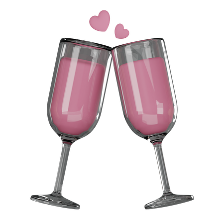 Hochzeits-Champagner  3D Icon