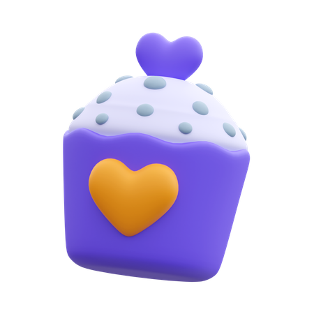 Hochzeits-Cupcake  3D Icon