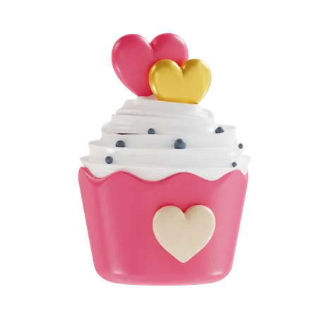 Hochzeits-Cupcake  3D Icon