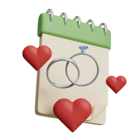 Hochzeitstag  3D Icon