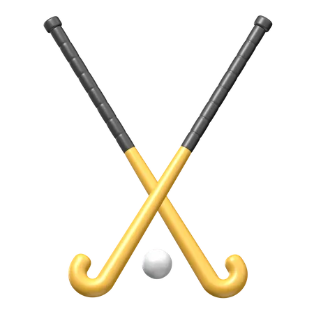 Hockey equipment 3D Illustration