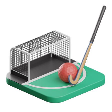 Hockey Field 3D Illustration
