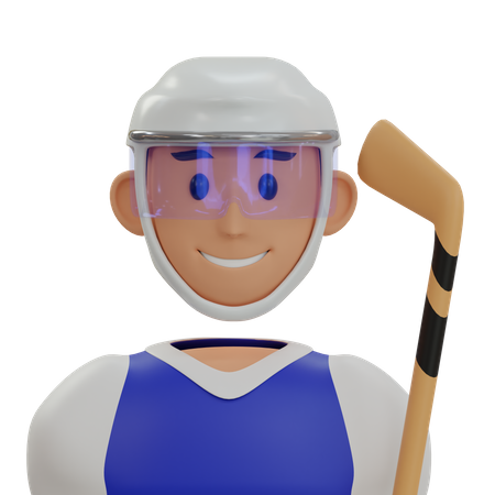 Hockey Player  3D Icon